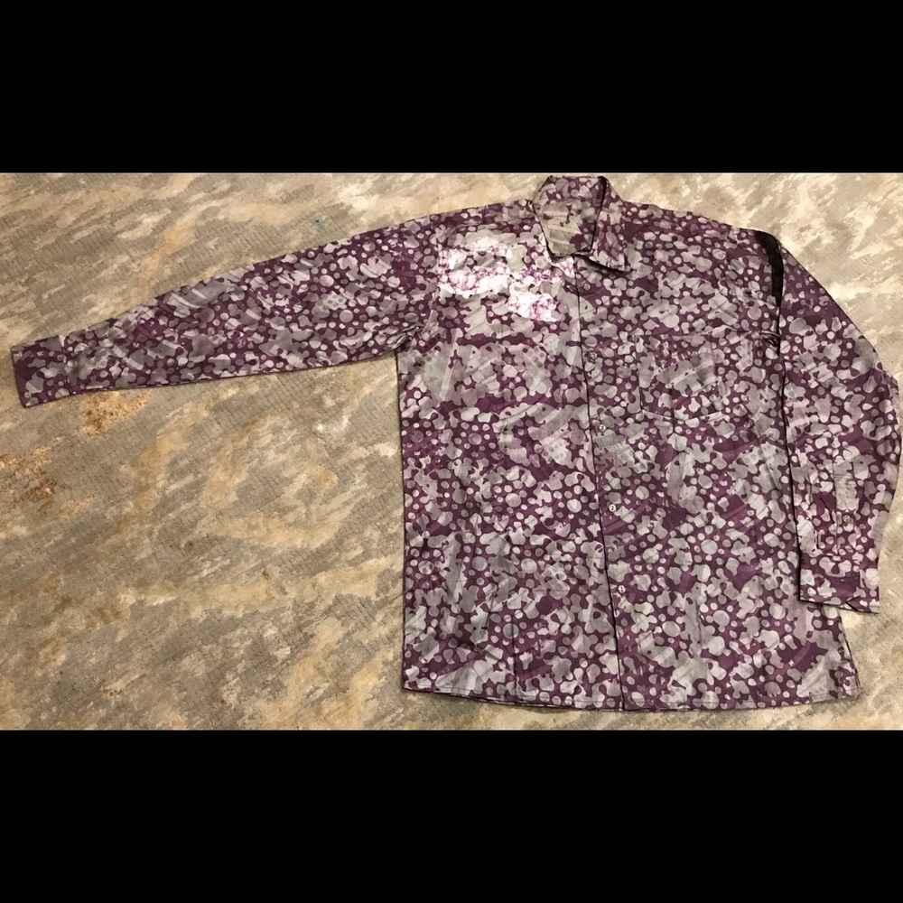 Long Sleeve batik dress shirt